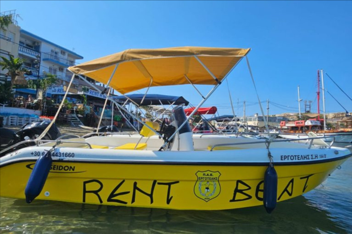 Hersonissos: Private Bootsvermietung ohne Führerschein (bis zu 9 Personen) – nur 80 € Kaution